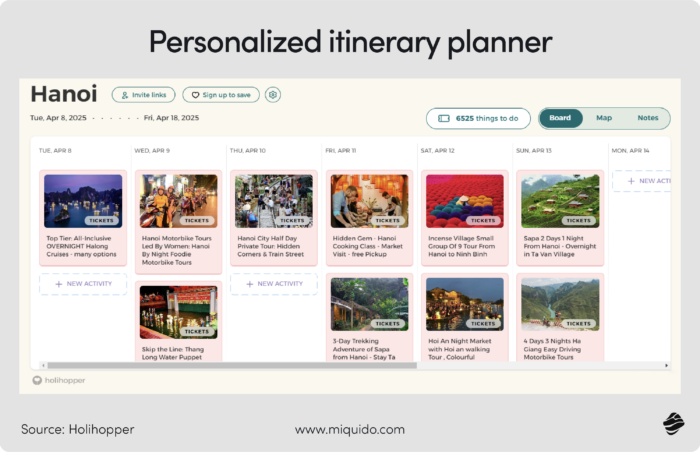 top travel app features personalized itineary planner