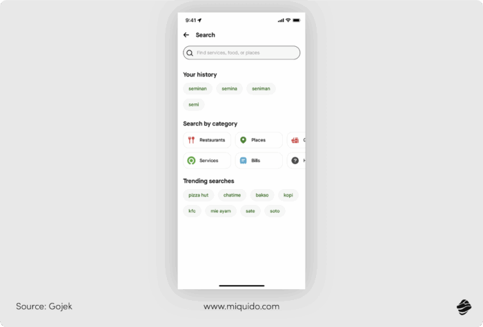29 top ecommerce app features you need to know advanced search Gojek