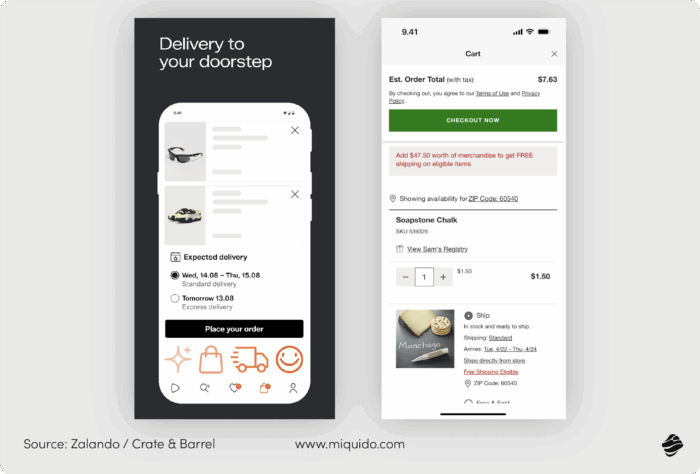 29 top ecommerce app features you need to know cart and checkout