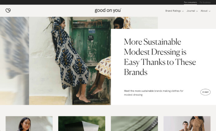 Top 10 Online Shopping Apps: Good on you homepage