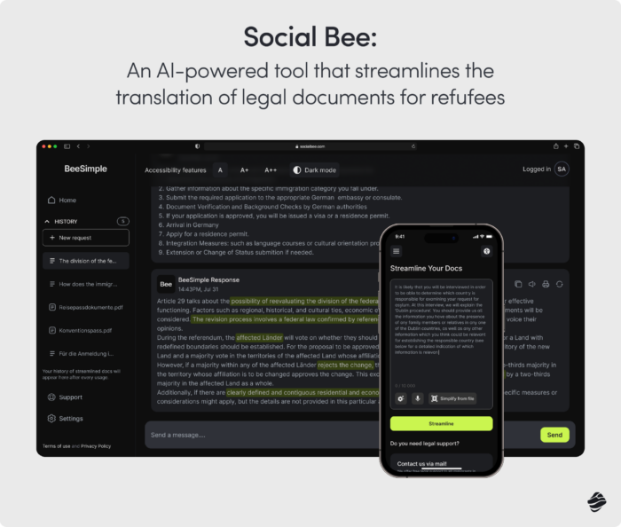 SocialBee: AI-powered translator