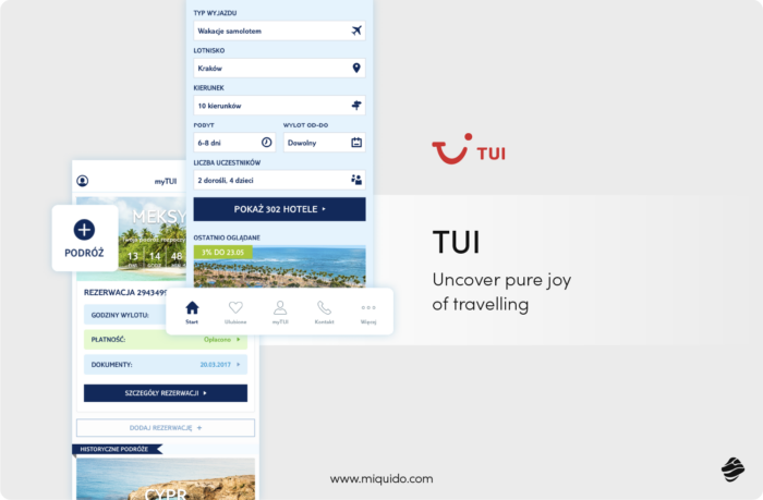 Bespoke Software Development TUI all in travel app