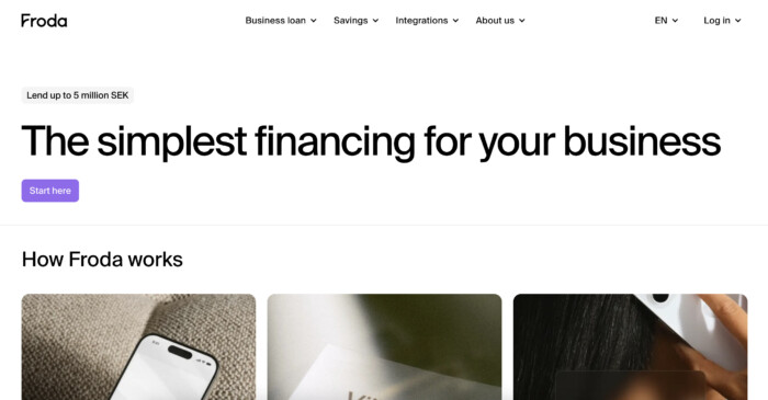 froda's website screenshot.