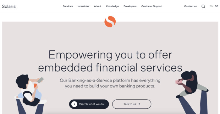 Screenshot of Solaris main page. 