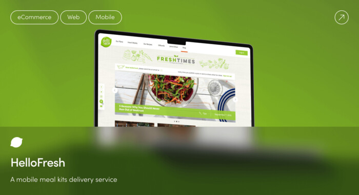 portfolio card hellofresh