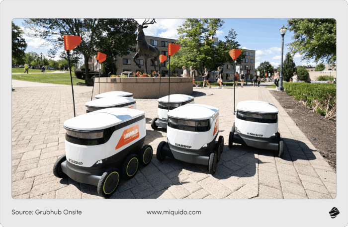 Starship robots campus autonomous delivery