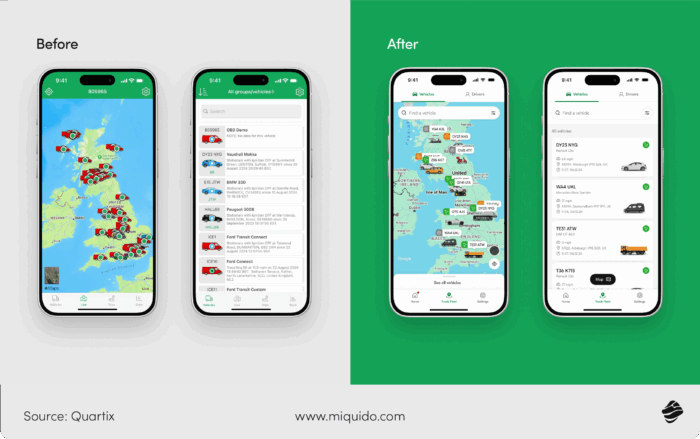 quartix mobile ui ux tips ecommerce