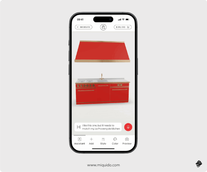 mobile product configurator optimization