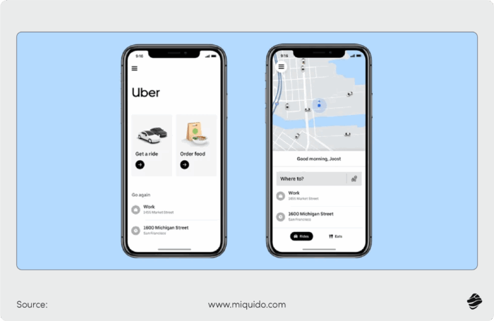 uber mobile ui ux optimization