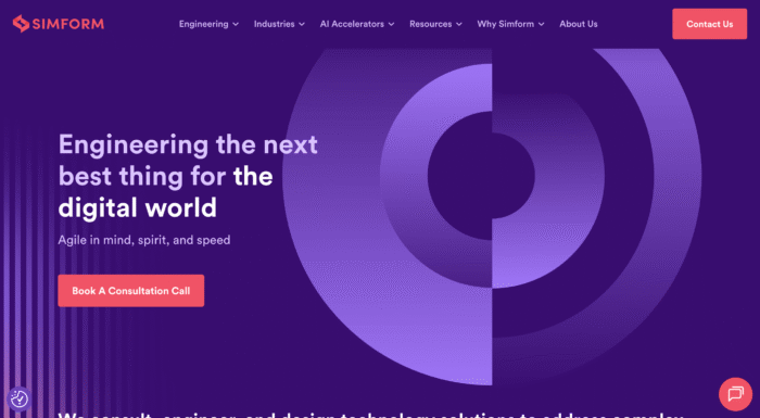 simform top digita; transformation companies